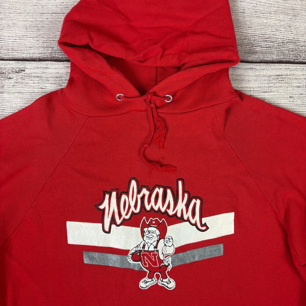 Vintage 1980s Champion University of Nebraska Huskers College Hoodie - Picture 7 of 8